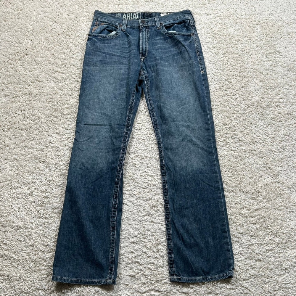 Ariat M4 Low Rise Bootcut Jeans 34x34 Blue Denim Cowboy Western Cotton
